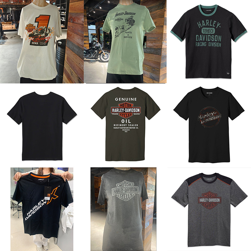 Harley-Davidson T-Shirt Motorcycle Riding Short-Sleeved Casual Men's Shirt Knitted Top Harley-Davidson T-Shirt Motorcycle Riding Short-Sleeved Casual Men's Shirt Knitted Top