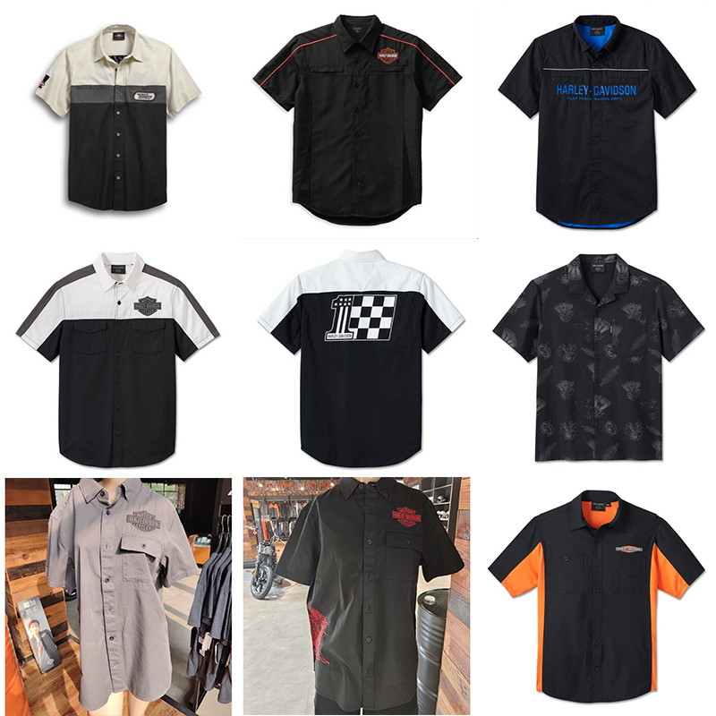 Harley Davidson Motorcycle Riding Short-Sleeved Shirt Polo Lapel T-Shirt Harley Davidson Motorcycle Riding Short-Sleeved Shirt Polo Lapel T-Shirt