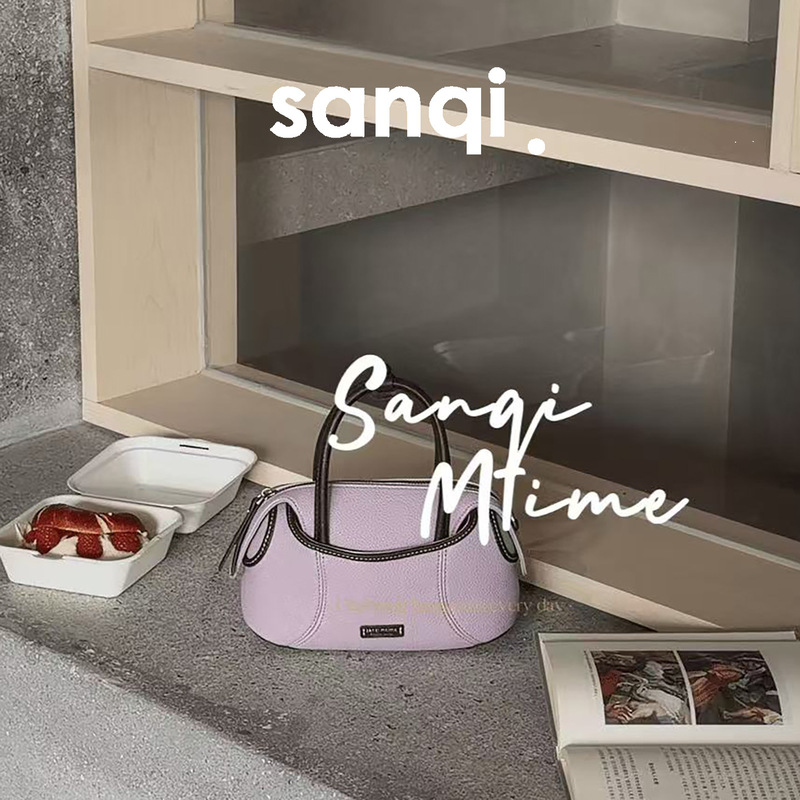 Sanqimtime Xiaosanqi 2026 Spring/Summer New Boston Bowling Niche Single Shoulder Crossbody Bag 2782-3