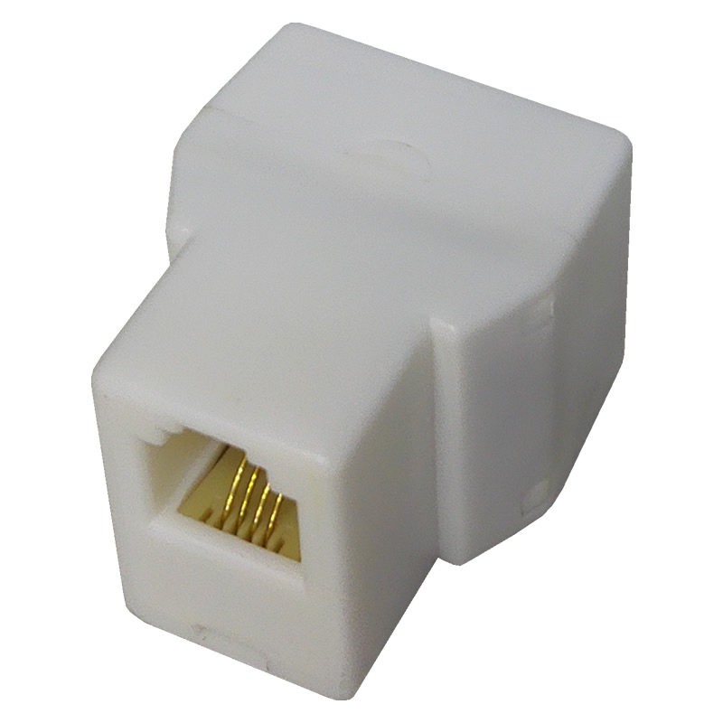 RJ11 Phone three-way head 6P4C 10% 2nd phone connector 4 Core one-to-two recordings 1 minute 2 extension cord