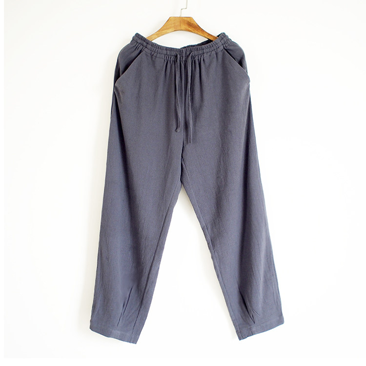 Clearance Chinese Cotton Linen Loose Casual Pants Wide Leg Pants Zen Meditation Training Pants Retro Chinese Style Large Size Men's Pants