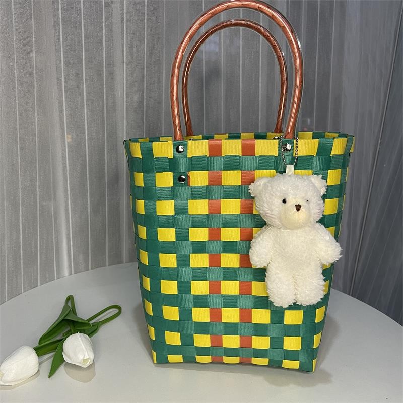 Hand Gift Crafts Vegetable Basket Bag Summer Handmade Woven Bag display picture 2