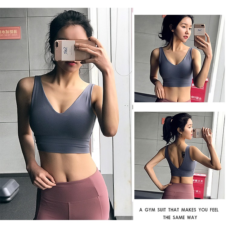 Phụ nữ đồ lót thể thao tập hợp quần áo thể thao chạy bộ chống sốc cường độ cao để nhận được sữa - Đồ lót thể thao quần áo tập gym nữ