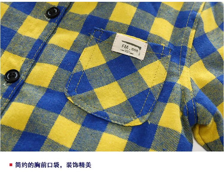 Cậu bé cộng với áo nhung nam kho báu dài tay trẻ em cotton dày Cậu bé kẻ sọc trong trẻ em áo ấm trẻ em mùa thu đông áo sơ mi trẻ em giá tốt