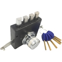 Anti-theft door beautiful heart old four-pillar automatic lock C- level leaf Lock Universal 4 tongue lock large iron door automatic lock