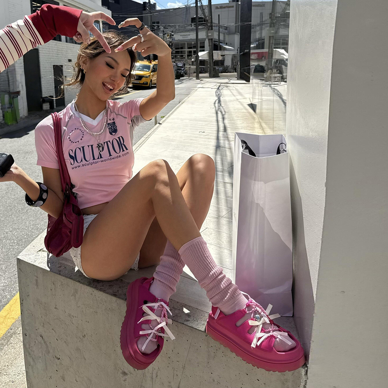 Shiny Gold Roman Strap Sandals for Women, Thick-Soled Height-Increasing 2026 Summer New Style, Red Lace-Up Platform Shoes, Same Style as Song Yuqi