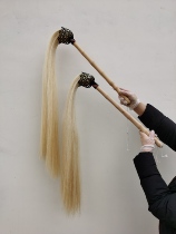 Tai Chi Buddha dust flies white jujube wooden pole pure ponytail purchase extra bag