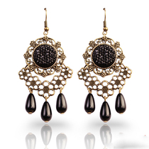 Mary Sue * Earrings retro Hong Kong style long temperament beautiful fashion Lolita earrings retro exquisite earrings