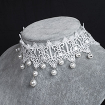 Mary Sue lolita Clavicle Necklace lolita Hepburn Small Fragrant Wedding Dress Lace chocker