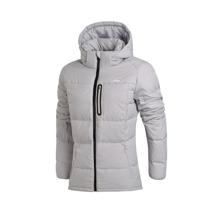 Li Ning phụ nữ đào tạo windproof ấm ngắn xuống áo khoác của phụ nữ thể thao áo phao nhung