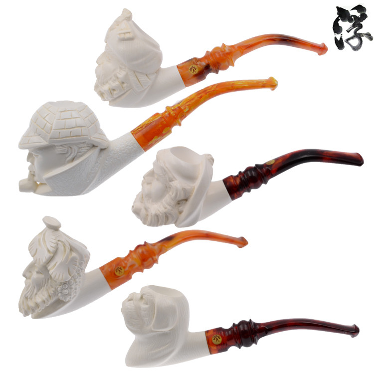 Original Stone Brand New Turkey Altinay Sea Bubble Stone Smoke Bucket Trumpet Character Old Fashioned Hand Engraving 3mm 