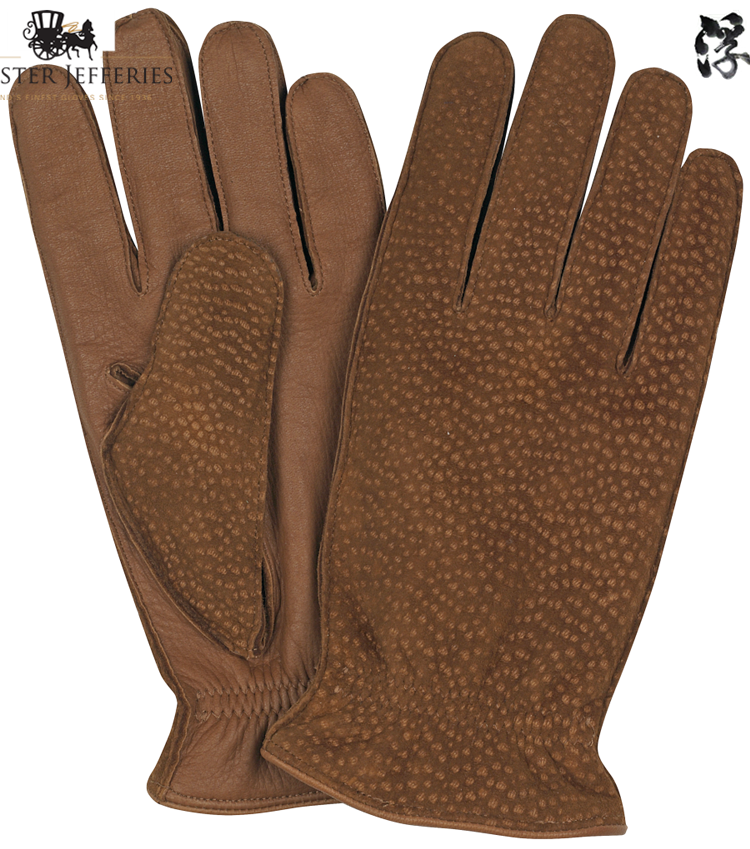 British import Chester Jefferies Stonehenge fur hand-made custom deerskin pigskin gloves