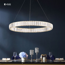 Postmodern light luxury Extremely simple living room Bedroom Nordic personality designer Study Dining room model room Crystal chandelier