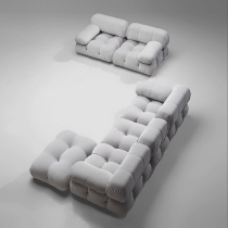 ins module combined sofa vintage medieval furniture Nordic light lavish living room bedroom trio double suede