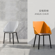 Nordic Creative Backrest Dining Chair Single Casual Seat Brief Modern Home Single Chair Business Talks Reception Chair