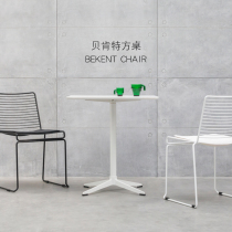 ins solid wood table Nordic home restaurant table modern minima balcony casual square table coffee dining room table