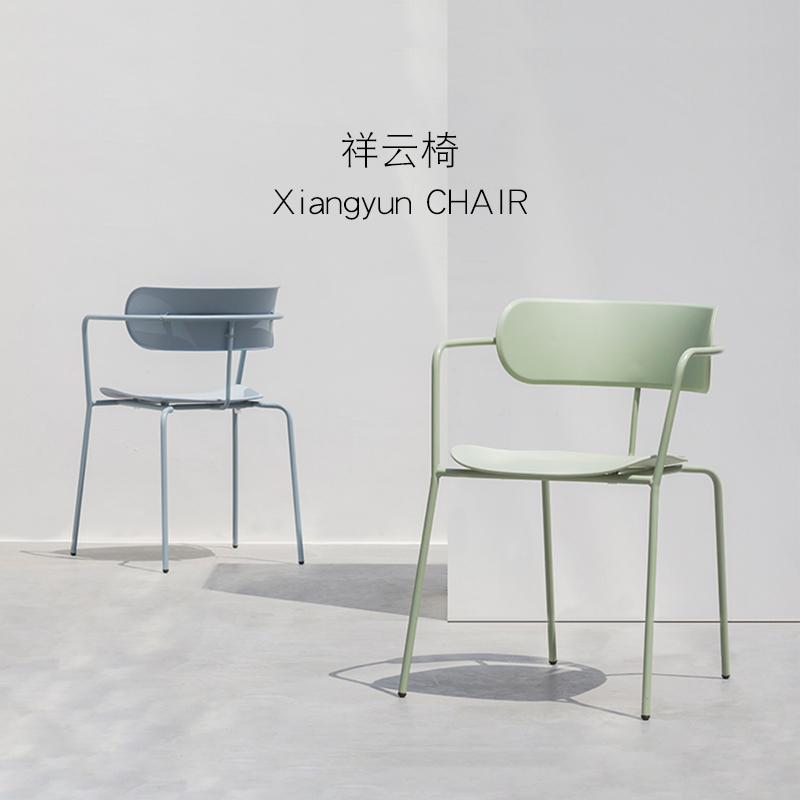 Nordic net red dining chair industrial style creative personality ins leisure chair simple modern home backrest iron chair