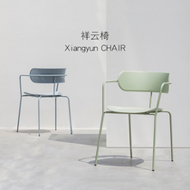 Nordic net red dining chair Industrial style creative personality ins leisure chair Simple modern home backrest Wrought iron chair