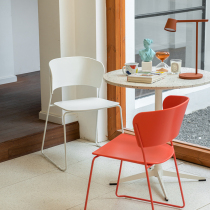 Nordic Minimalist Iron Art Dining Chair Creative Chair Bar Cafe Cafeteria Designer Chair Book Table And Chairs Can Be Stacked