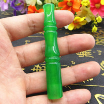  Antique miscellaneous antique jade cigarette holder spinach green jade festive high-rise cigarette holder antique jade cigarette holder