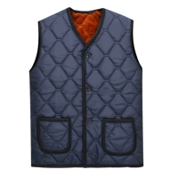 Áo vest cổ lọ nam trung niên dày cộng với áo nhung ấm áp bố mặc áo vest cotton vai vest mùa đông áo khoác mùa đông nam