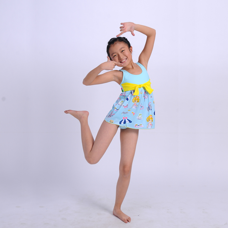 Thousands Day Red Children Swimsuit Girl's Body Dress Swimsuit Two-piece Cute Baby Princess Baby Swimsuit Nylon