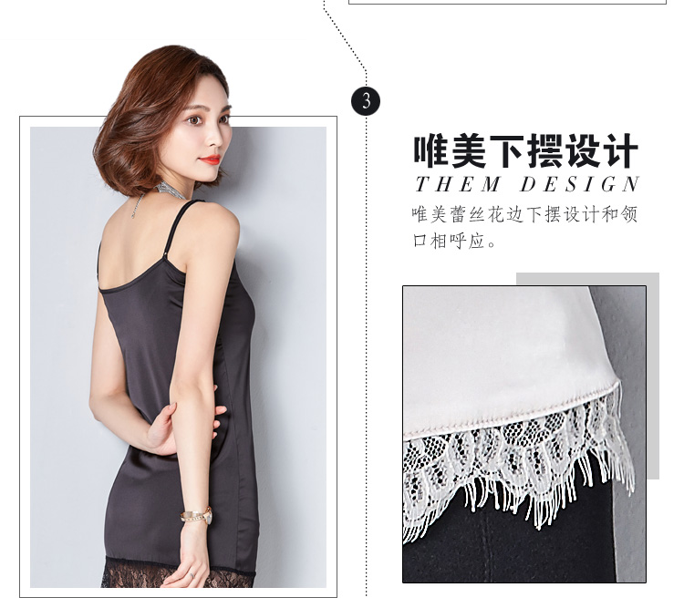 Đầm ren cổ chữ V gợi cảm của váy yếm nữ váy yếm 2018 xuân hè mới khoét chân đế trong phần dài của váy thời trang nữ