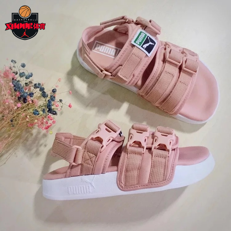 PUMA Hummer 17 mùa hè mới nam giới và phụ nữ Velcro thở dày dưới thể thao bãi biển dép 365630 01 02 dép sandal nữ 3 quai ngang