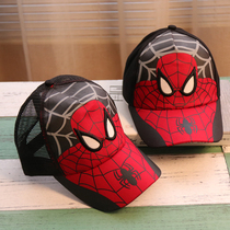 (Send sunglasses) Spider-man Childrens cap summer boy net hat cartoon child baby sun hat sunscreen