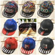 Summer childrens flat eaves cap baby sun hat boys and girls hip-hop performance hat little girl sunscreen travel