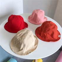 Summer childrens simple fishermans hat boy girl baby travel sun protection sun hat child Korean trend basin hat