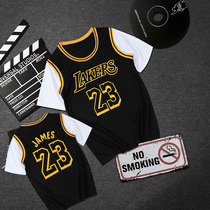 Basketball suit youth tide jersey training suit vest Kobe No 24 Kobe Black Mamba James No 23 fake two pieces