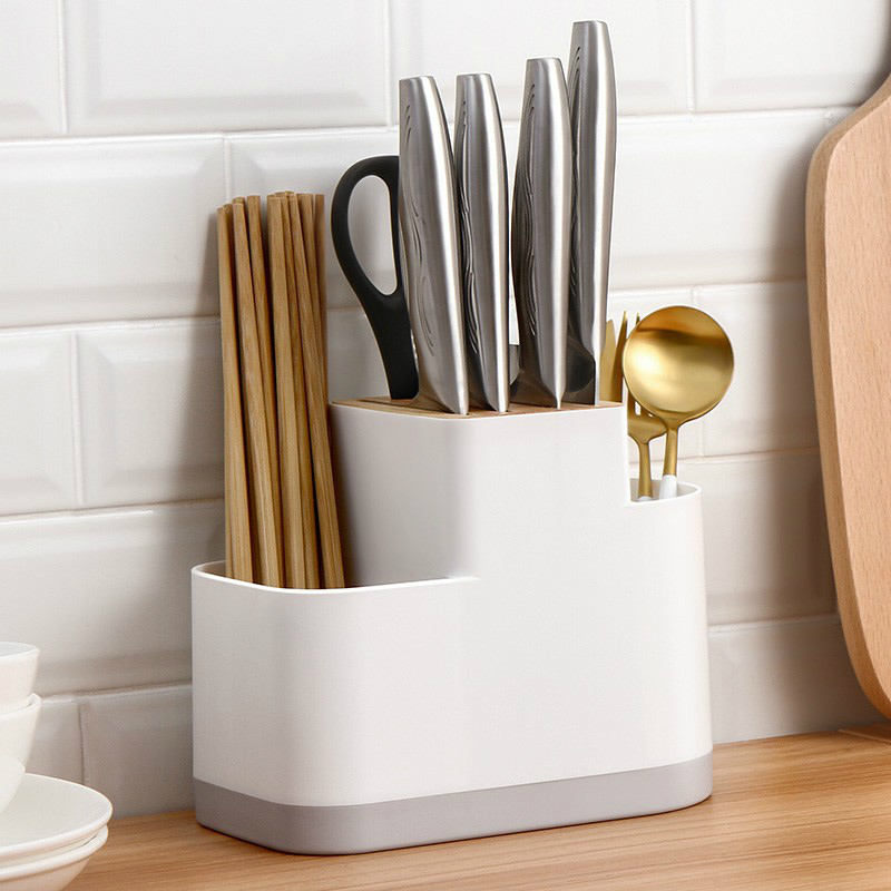 Household chopsticks tube multi-function chopsticks cage drain chopsticks storage box spoon vegetable knife storage kitchen drain rack