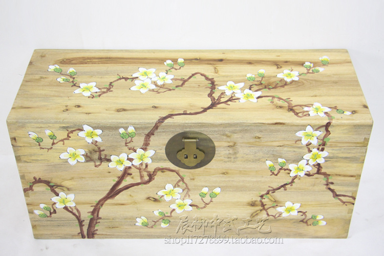 Tất cả các hộp gỗ sồi rắn Ming và Qing triều đại cổ điển rắn quần áo hộp lưu trữ đám cưới bên cạnh bàn cạnh mộc lan lưu trữ phong cách Trung Quốc - Cái hộp thùng gỗ ngâm chân
