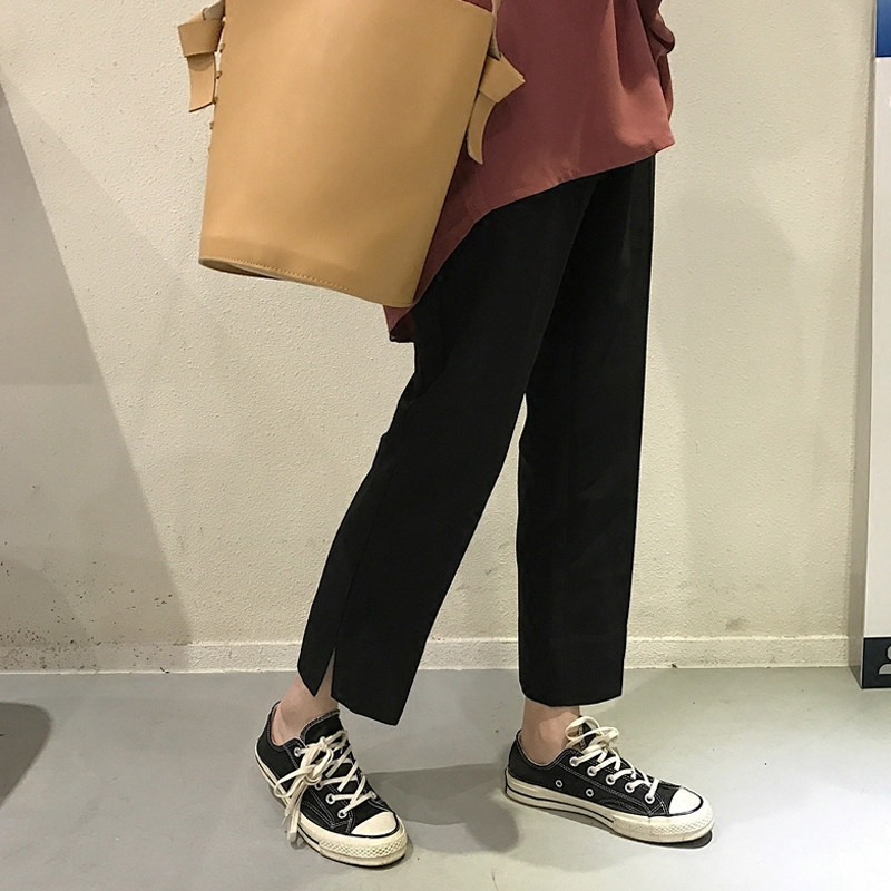 Large size women's clothing spring and summer new 2022 Fat younger sister casual Western clothing Pants Straight Barrel Broadlegged Female Pants Loose and Lean Tide