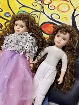 38cm simulation 38CM vintage ceramic doll set girl model toy made by Taiwanese businessmen