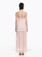 Lotus's Million Light Pink Waist Slim Shoulder Pleated Suspender Long Skirt Pure Desire Hot Girl Dress