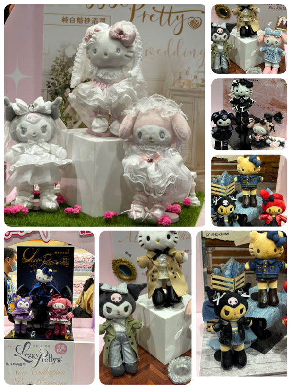 Hong Kong Acg Anime Exhibition 26Th Limited Edition Sanrio Family Long-Legged Versatile Style Wedding Dress Series Kuromi Pendant