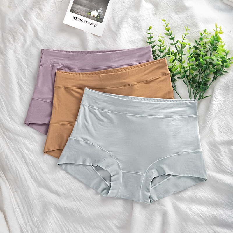 Modale panties ladies Summer slim Breathable No Marks Large Size High Waist Shorts Fashion Minimalist Pure Color Triangle Pants