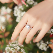 GIA bare diamond custom 50-point diamond ring Platinum 1 carat group set diamond ring 18K gold proposal wedding ring