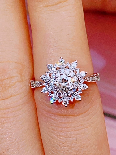 Алмаз, платиновое кольцо с драгоценными камнями, с сертификатом GIA, 1 карат, белое золото 18 карат
