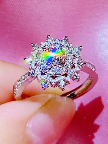 Алмаз, платиновое кольцо с драгоценными камнями, с сертификатом GIA, 1 карат, белое золото 18 карат