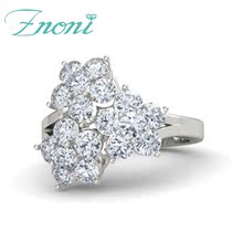 New 18K white gold ultra-luxury group set diamond female ring Rose gold wedding ring PT950 platinum diamond ring