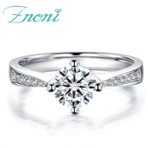 18K platinum group with four claw diamond ring 50 - point wedding ring GIA nude diamond 1 carat platinum diamond ring