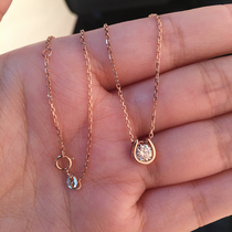 18K Rose Gold Diamond Pendant 30 Horseshoe Diamond Necklace Platinum 50 Single Diamond Lock Bone Chain Custom