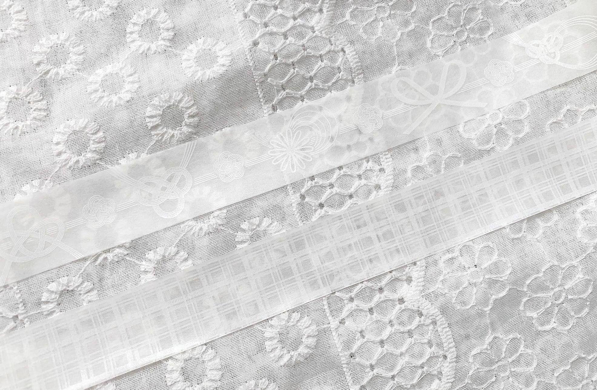 (Grapefruit-Split) Japan ROUND TOP WHITE INK WHITE GSTRIPE GRID WATER CITATION AND PAPER TAPE