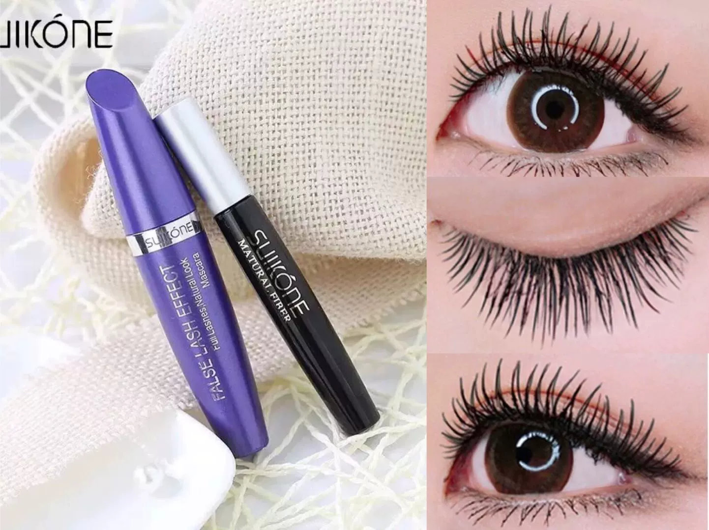 Mascara dạng sợi, không thấm nước, lâu cong, không bị nở, mã hóa, dài thêm, dài, dày, chân thực - Kem Mascara / Revitalash