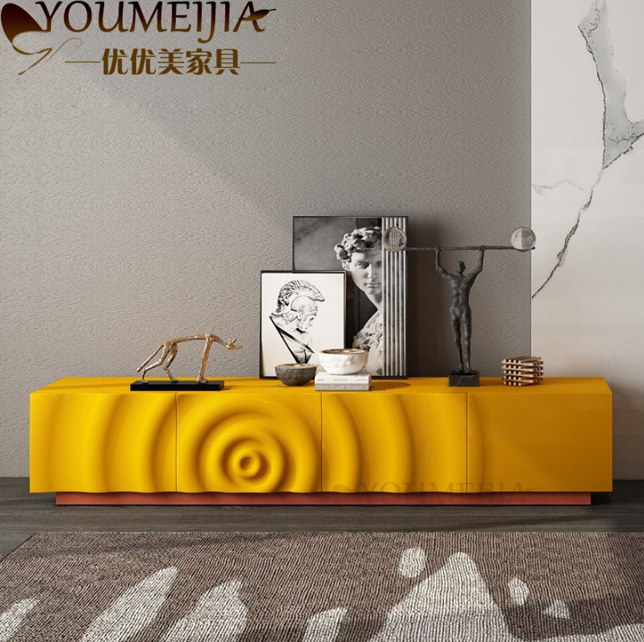 Postmodern villa model room decoration low cabinet living room paint floor cabinet Italian personality creative TV cabinet combination