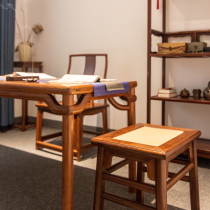 Mahogany Mountain House Tie Wood Furniture Square Stool Wang Shixiang Long Square Stool Rattan Face Stool Chinese Antique Household Stool