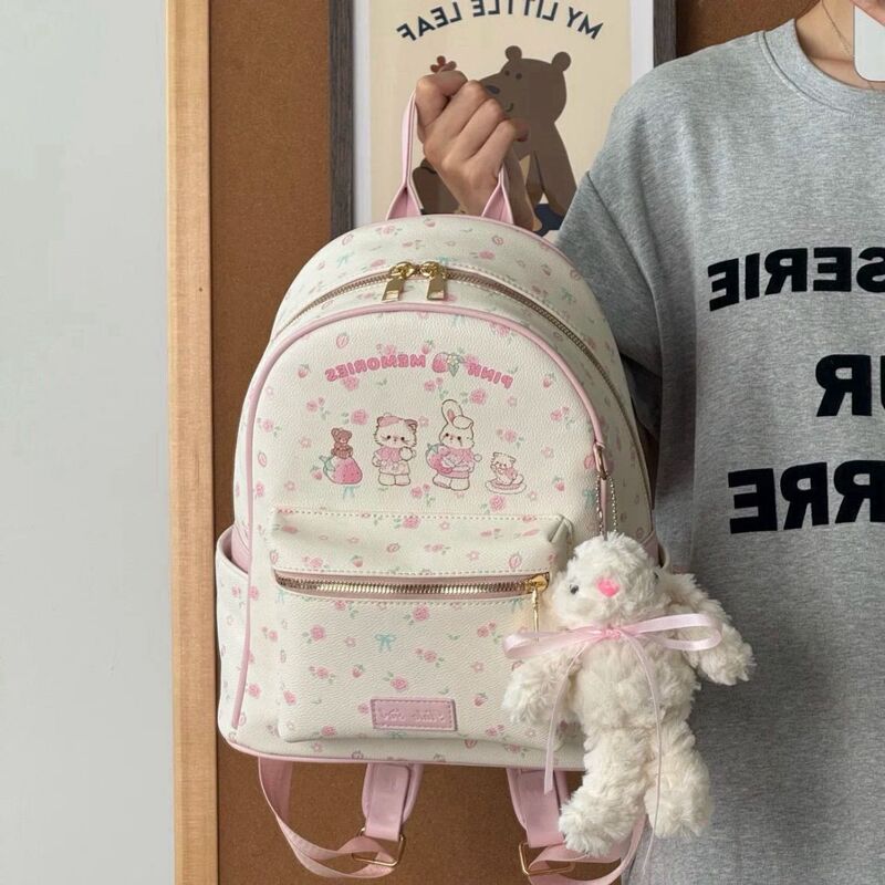 2026 New Hot-Selling Blue, Pink, and Purple Cute High-End Backpack Versatile Large-Capacity School Bag Travel Backpack for Students